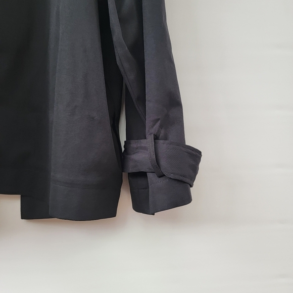 ASOS Jacket Womens 6 Black Waist Length Lightweight Oversized Relaxed Trench - Picture 15 of 16